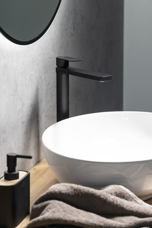 DAPHNE bateria umywalkowa wysoka, czarny mat