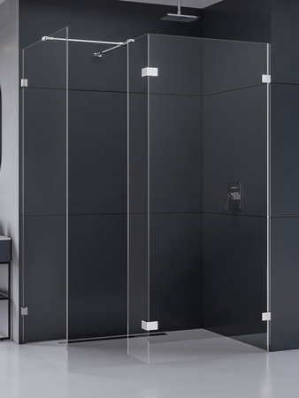 NZ4 Kabina prysznicowa EVENTA WALK-IN U 70x200 szkło czyste 8mm Active Shield 2.0