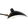 Lampa ścienna CRANE-2W S, 110 cm - loftowy, kinkiet dwuramienny, czarny