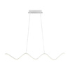 Lampa wisząca ZIGZAG 90 cm - LED, biała, falista listwa