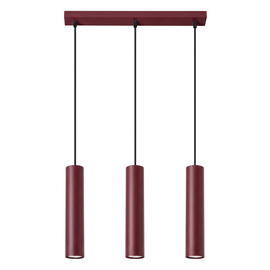 Lampa wisząca LAGOS 3L burgund