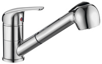 AQUALINE 40 bateria kuchenna z wysuwaną wylewką, chrom