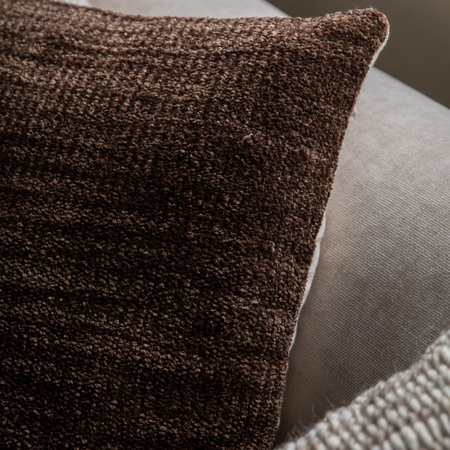 Kendal Chenille Cushion Brown 500x500mm