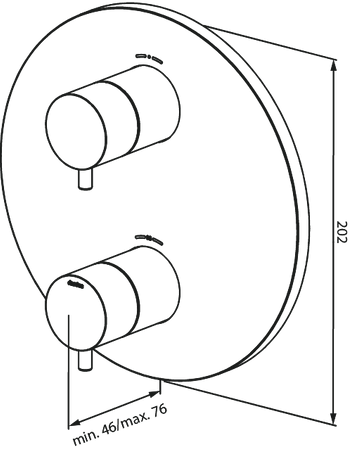 Rozeta maskująca podtynkowej baterii termostatycznej chrom