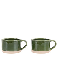 Rustic Mug Green (4pk)