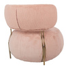 Fotel LOW TEDDY PINK różowy - stal