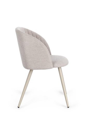Krzesło BIZZOTTO QUEEN – ciepły szary / taupe (2 szt.)
