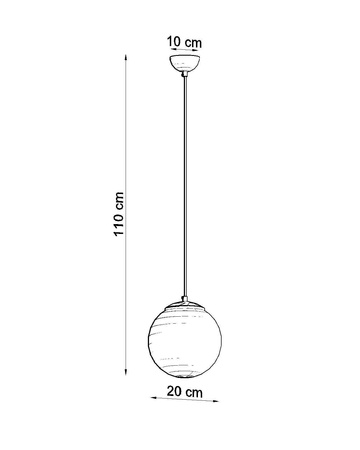 Lampa wisząca UGO 20 złota