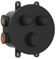 SMART SELECT bateria prysznicowa termostatyczna podtynkowa, box, 2 wyjścia, czarny mat