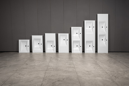 LUCIOLA umywalka podwójna kompozytowa 150x48cm, biała