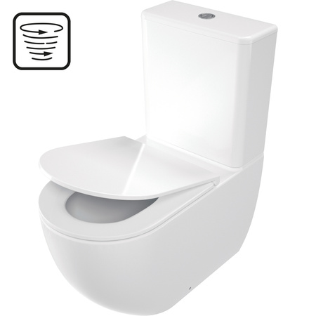 Miska WC kompakt bezkołnierzowa
