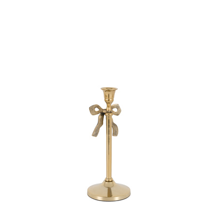 Bow Dinner Candle Holder Gold 100x100x245mm