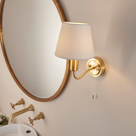 Conway Bathroom 1 Wall Light Satin Brass
