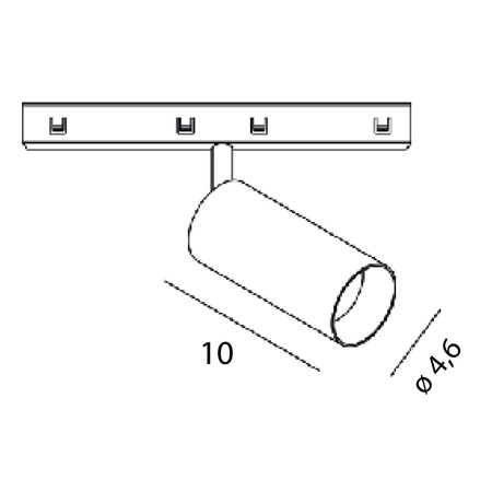 MAXLIGHT N0002N reflektor 10W Czarny 3000K On-Off- MICRO11
