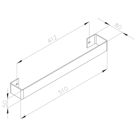 MAGNIFICA wieszak na ręczniki 510x80 mm, stal nierdzewna polerowana