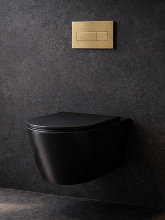 Miska WC VORTEX z deską wisząca czarny mat AMARO TR2217R-U18