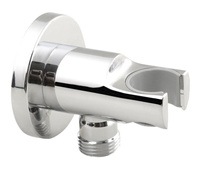 Przyłącze kątowe z uchwytem prysznica, chrom