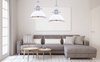 LAMPA WISZĄCA INDUSTRIALNA LOFT BIAŁA ETTORE