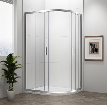 EASY kabina prysznicowa półokrągła 1200x800mm, L/R, szkło czyste