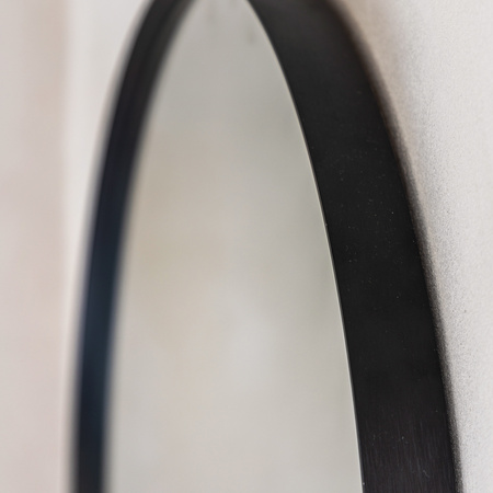 Holworth Large Round Mirror Black 800x35x800