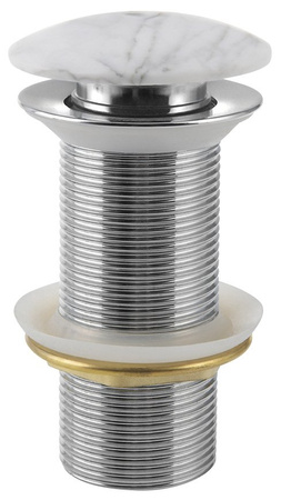 BLOK korek umywalkowy 5/4'', klik-klak, grzybek biała carrara mat trawertyn