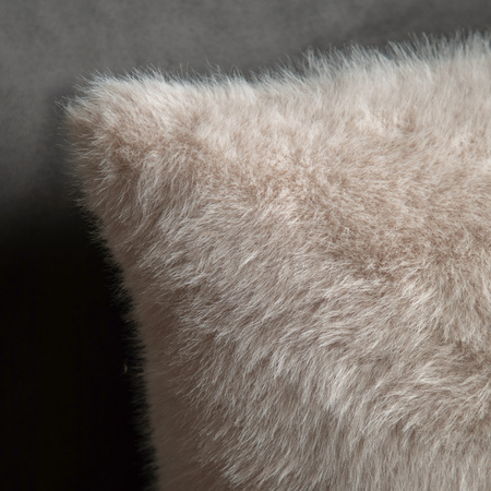 Maple Faux Fur Cushion Oatmeal 500x500mm