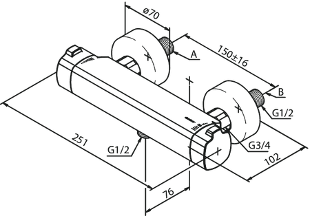 Thermixa 700 termostat prysznicowy chrom