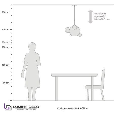 NOWOCZESNA LAMPA WISZĄCA CZARNA NERONI W4