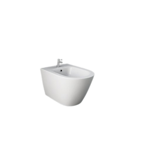 Zestaw Resort Miska WC podwieszana Rimless & Deska WC slim W/O & Bidet podwiesz. 52x36 cm biały połysk