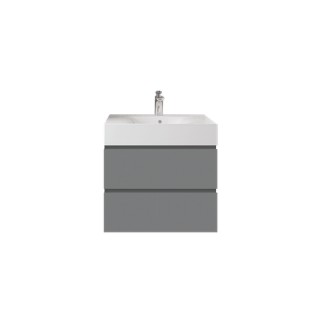 Zestaw DES Umywalka z otworem & Szafka Joy podumywalkowa podwieszana 60 szara