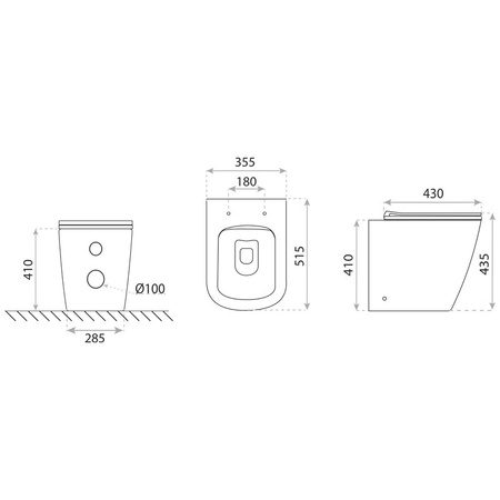 Miska stojąca WC z Deską Tyber