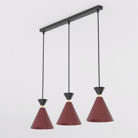 KLEVER 3 BURGUNDY BLACK