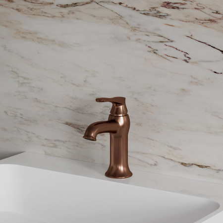 ART DECO bateria umywalkowa, miedź antyczna szczotkowana