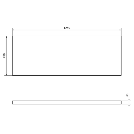VEGA blat umywalkowy 125x45cm, dąb platin