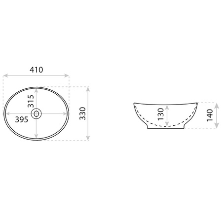 Umywalka nablatowa Luna