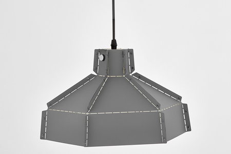 LAMPA SUFITOWA WISZĄCA LOFT SZARA DONA W1