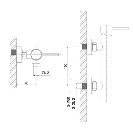 Bateria prysznicowa Orion Matt Black