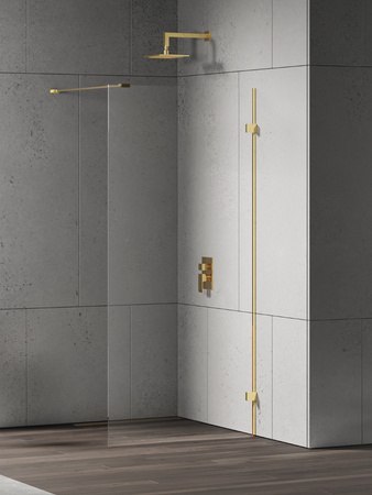 Kabina prysznicowa EVENTA GOLD SHINE WALK-IN U 70x200 szkło czyste 8mm Active Shield 2.0