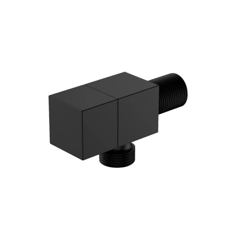 Zawór kątowy przyłączeniowy 1/2x3/8 mosiężny, czarny