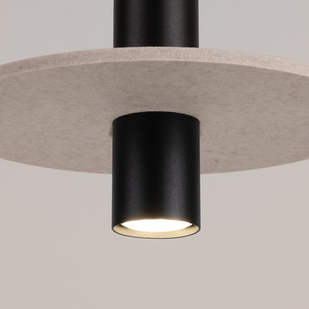 Lampa wisząca PELTA 1 czarna/beżowa