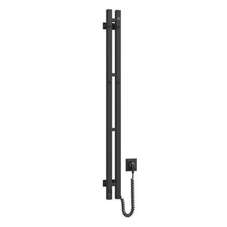 Elektryczny grzejnik łazienkowy Silhouette Quadro 90х1200 Sensor prawa, czarny
