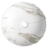 RONDANE umywalka ceramiczna nablatowa średnica 41cm, bianco carrara