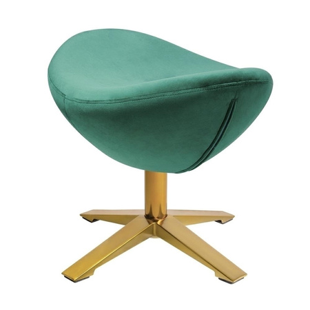 Podnóżek EGG SZEROKI VELVET GOLD ciemny zielony.18 - welur, podstawa złota