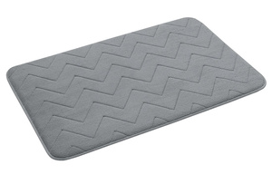 MOUSSE dywanik łazienkowy, 50x80cm, 100% polyester, antypoślizgowa, szary