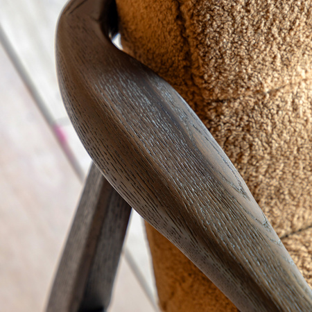 Humber Armchair Ochre Faux Sheepskin 690x760x800mm
