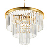 Lampa wisząca SPLENDORE 50 cm - żyrandol złoto-kryształowy