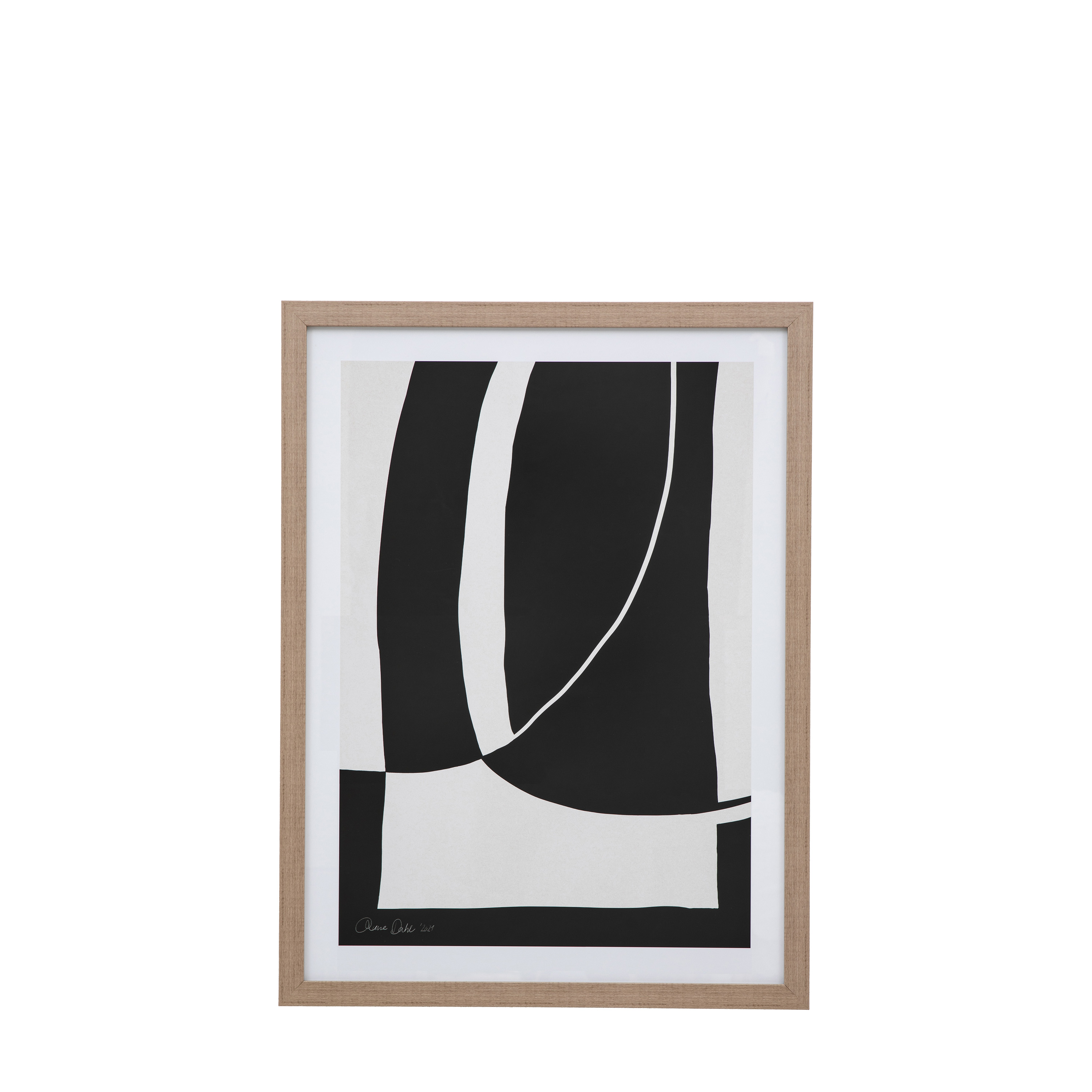 Obraz w ramie „Abstract Noir et Blanc” – czarny, 60 × 2,6 × 80 cm
