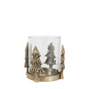 Xmas Tree Hurricane Antique Gold 155x155x155mm