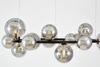 NOWOCZESNA LAMPA WISZĄCA CZARNO-DYMIONY MERIDO W15