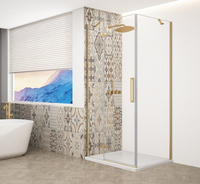 TRINITY GOLD MATT kabina prysznicowa 800x900mm, szkło czyste, lewe